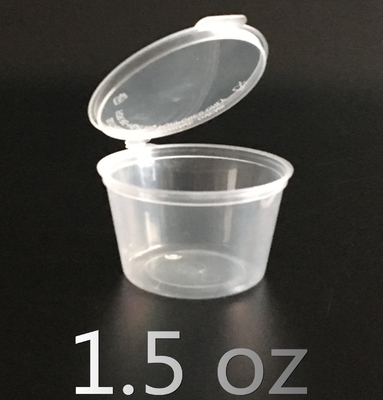 Behälter-Geschirr-Plastiksoßen-Schale 50ml 2oz Wegwerfnahrungsmittelmit Deckeln