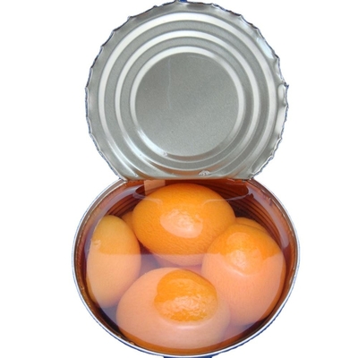Aprikosen-Sirup-Frucht in Büchsen konservierter gelber Pfirsich Soems frische in den Hälfte-Scheiben würfelt