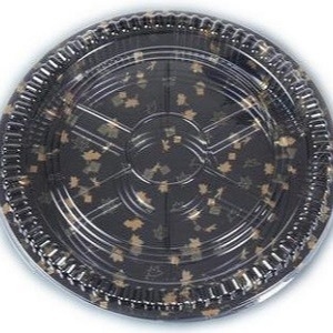 Umhüllung HACCP pp. Nahrungsmittelbearbeitet zum Mitnehmen schwarze Plastiksushi Tray With Cover