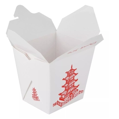 Wegwerfrechteck-Essen zum Mitnehmen-harter Papierkasten Tray Kraft Food Noodle Box