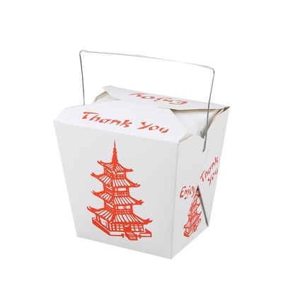 Wegwerfrechteck-Essen zum Mitnehmen-harter Papierkasten Tray Kraft Food Noodle Box