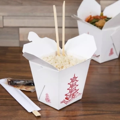 Wegwerfrechteck-Essen zum Mitnehmen-harter Papierkasten Tray Kraft Food Noodle Box