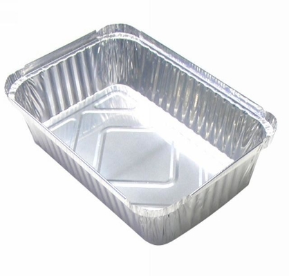 Wegwerf-Nahrungsmittelbehälter-Aluminiumfolie GRILL Behälter der Aluminiumfolie-700ml