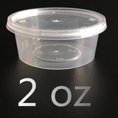 Behälter-Geschirr-Plastiksoßen-Schale 50ml 2oz Wegwerfnahrungsmittelmit Deckeln