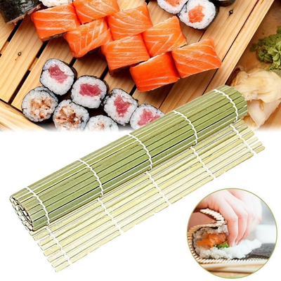 27*27cm grünes Bambussushi-Rollen Mat Japanese Sushi Roller