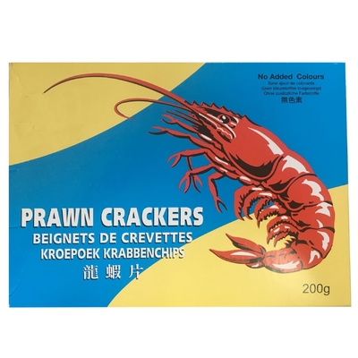 färbten chinesische Cracker der Garnelen-200g roter weißer Imbiss farbigen Garnelen-Chip