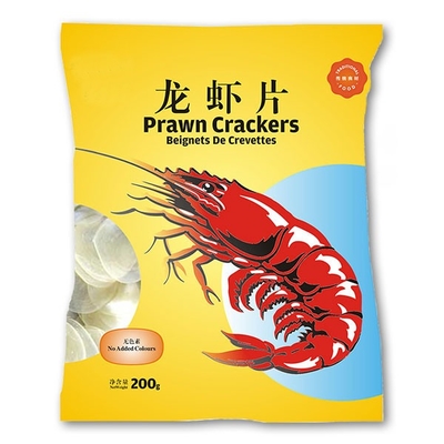 färbten chinesische Cracker der Garnelen-200g roter weißer Imbiss farbigen Garnelen-Chip