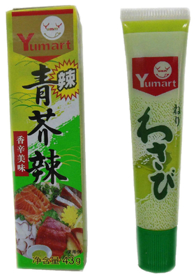 Organischer Sushi Haccp Wasabi-Würzepulver dem Gewürz in des Rohr-43g