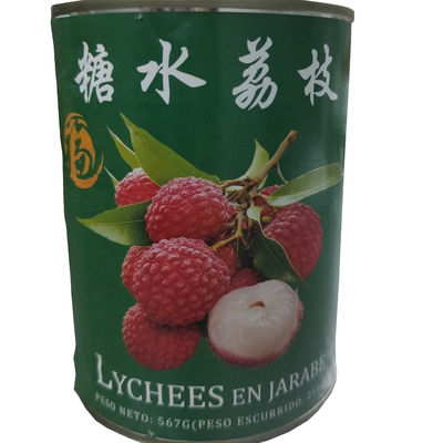 Die Litschi Dosenfrucht-Gemüse-Litschi-Ganzes/eingelaufen hellen Sirup