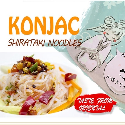 Null Kalorie fettarme organische Shirataki-Nudel-Faser Konjac Jelly Noodles Tasteless